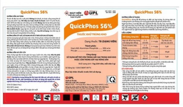 Quickphos Fumigation Rates Hướng dẫn sử dụng Quickphos 56%- Thuốc diệt mọt chính hãng - Công ty ...